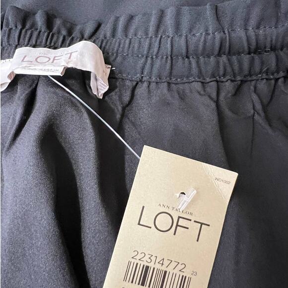 Ann Taylor LOFT Petite Black Off The Shoulder Mini Dress Size XS NWT $89 - Picture 6 of 10